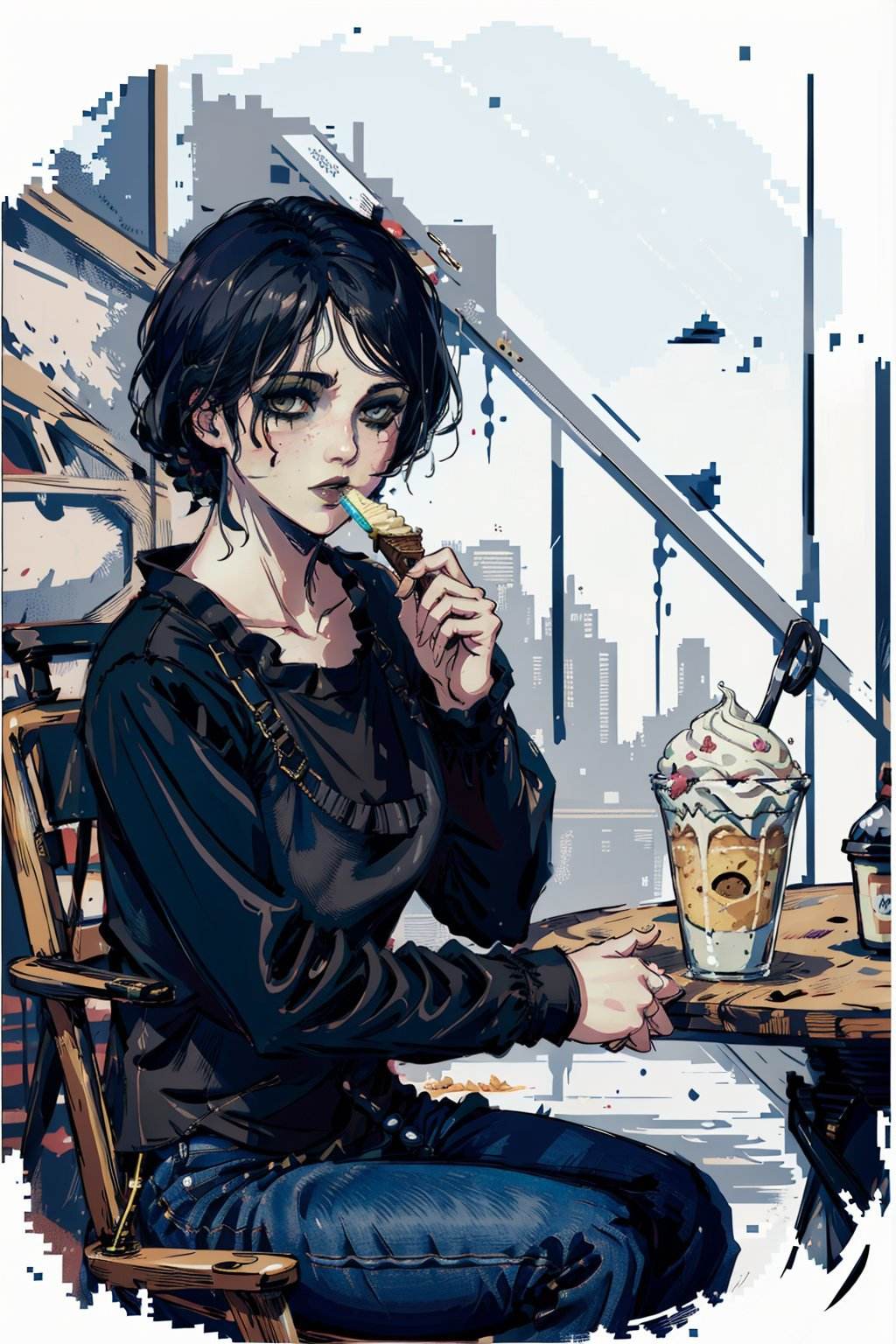 irisW3,  1girl,  black hair by soul3142 on Tensor.Art