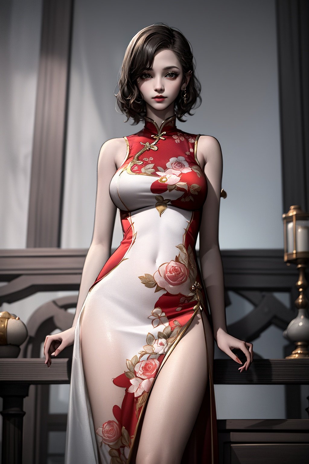 1girl, short hair ,chinese clothes dress,depth of field, <lora:gao_20230716043239:0.9>, (((masterpiece,best quality))),((good structure,Good composition,good atomy)), ((clear, original,beautiful)),