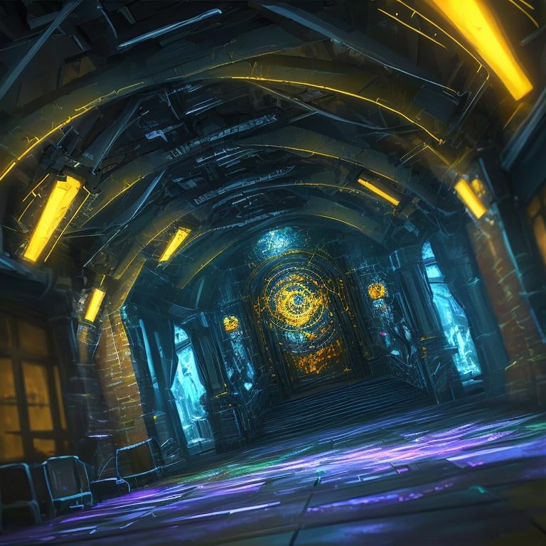 scernery,  Kinetic Art Intimate Environment Lighting HeroEngine engine Neo-Impressionist Impasto Perspective by DonMischo...