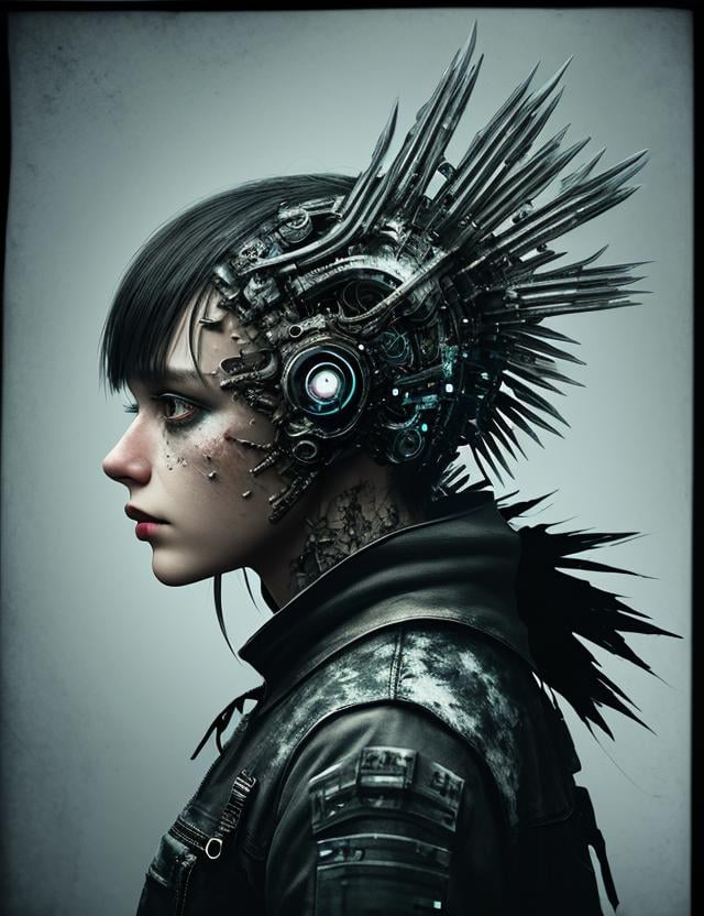 woman,  clothed,  Bio Art Biopunk Desolate Virtual Texturing Snowdrop engine Grungy Photograms Side View by DonMischo on T...