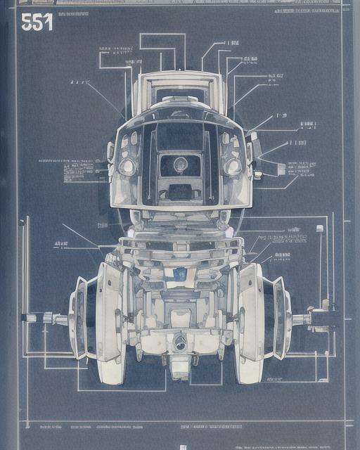 <lora:拆解:1>blue print of a robot