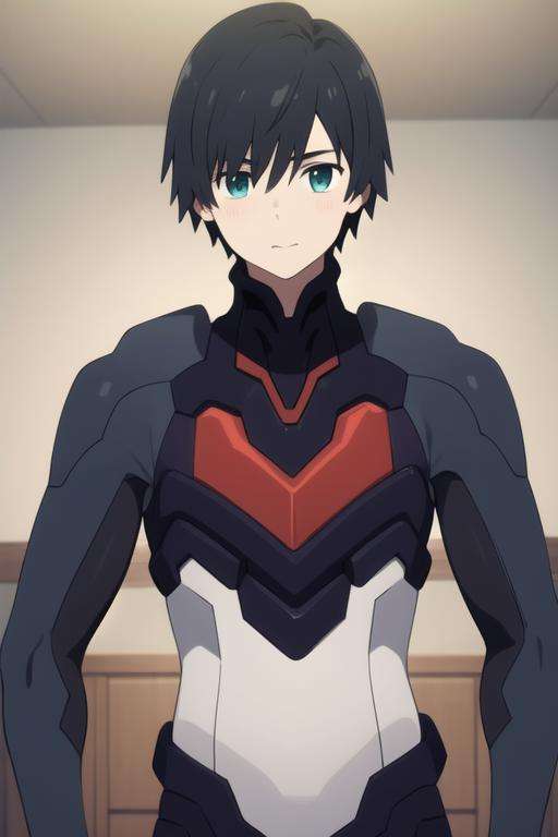 masterpiece, best quality, high quality, 1boy, solo, male focus, looking at viewer, upper body, <lora:hiro_franxx:0.70>, hiro_franxx,