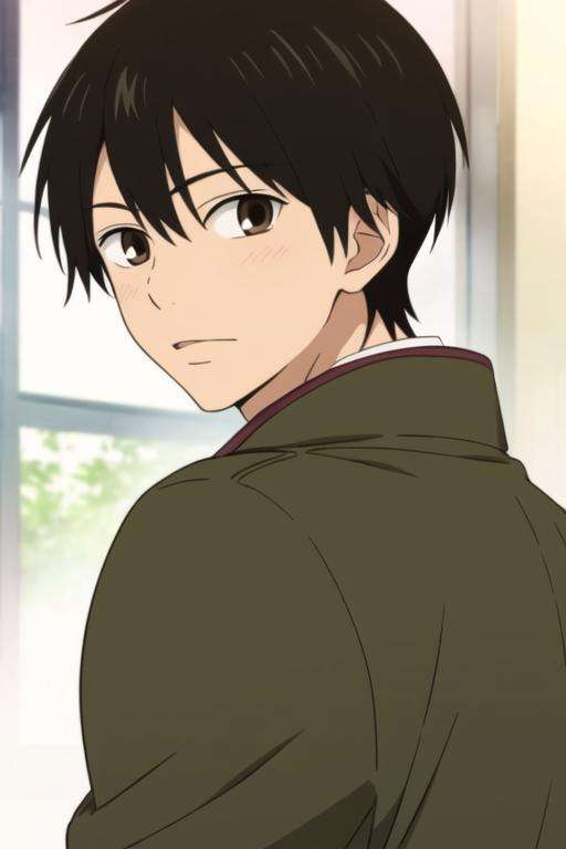 masterpiece, best quality, high quality, 1boy, solo, male focus, looking at viewer, upper body, <lora:shouta_kazehaya:0.68>, shouta_kazehaya, black hair, brown eyes, , coat