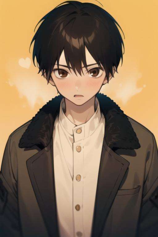 masterpiece, best quality, high quality, 1boy, solo, male focus, looking at viewer, upper body, <lora:shouta_kazehaya:0.74>, shouta_kazehaya, black hair, brown eyes, , coat