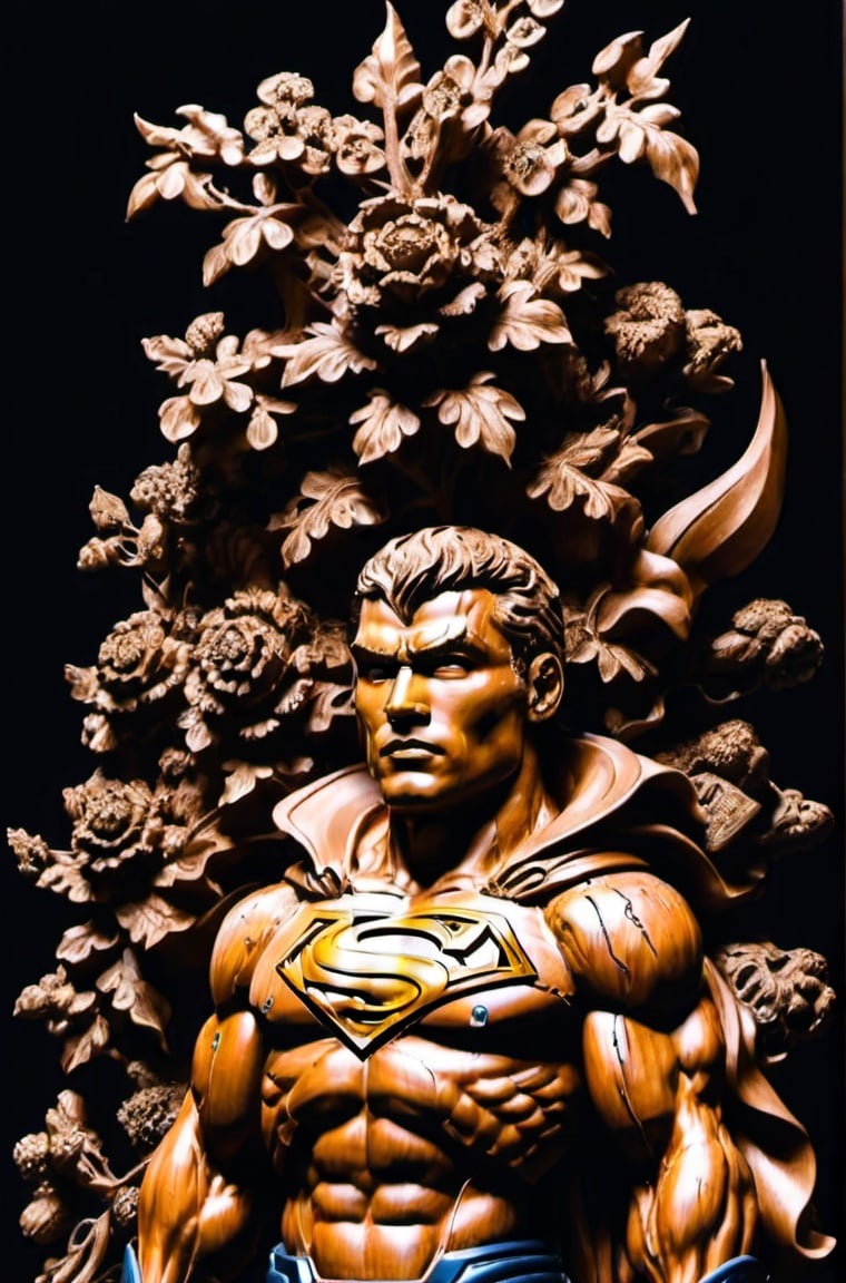 (Wood carving style:1.3),(Groundbreaking Drawing:1.3) of (Detailed illustration:1.3) (((Gritty Cyborg Superman), (((Superman's once pristine, (iconic suit is now a patchwork of battle-damaged metal and worn-out circuits:1.2), (covered in layers of rust and dust:1.3). His cybernetic enhancements are visible, with metallic limbs and wires visibly intertwining with his organic form. Glowing cybernetic eyes pierce through the grime, showcasing a relentless determination to protect humanity despite the wear and tear of countless battles))), Natural Lighting, Volumetric Lighting, Volumetric Light, Volumetric, Rim Lights, Rim Lighting, Rim Light, Edge Lighting, super resolution, ultra hd, megapixel, (8k resolution), 8k, 8kres, 8k res, absurdres, high resolution, high details, detailed and intricate, intricate details, high intricate details, absurd amount of details, Establishing Shot, Deep Focus, Hip Level Shot,)),Drawing,Abstarct,Abstraction,Artistic,(by Artist Kehinde Wiley:1.3),(by Artist Cedric Peyravernay:1.3),(by Artist Alberto Seveso:1.3),(Private Press:1.3),(Suprematism:1.3),(Bauhaus Art:1.3),<lora:mudiao (2):0.8>,