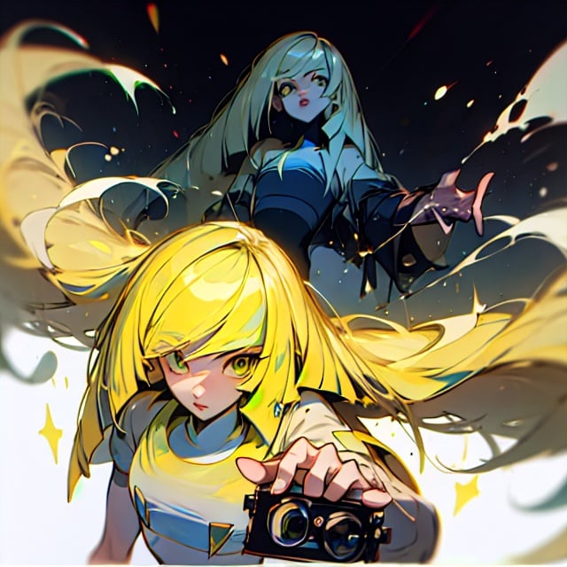 (CharacterSheet:1), lusamine, style by NTY, ((camera above)), foreshortening, white background, beautiful, masterpiece