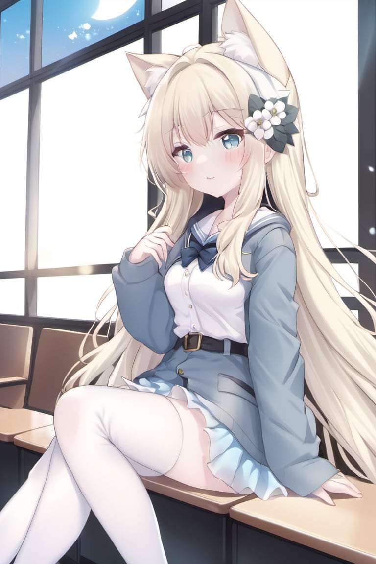 1girl,  cat ears,  anime style by 三绘 on Tensor.Art