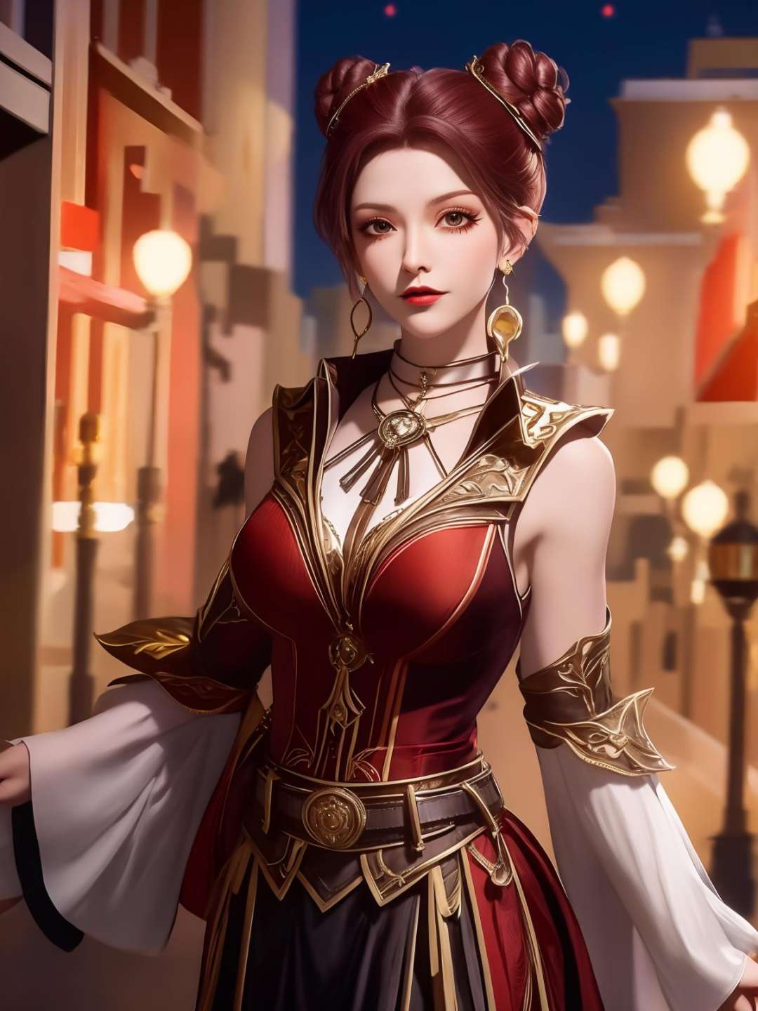 1girl,  mature female,  cityscape by 很有精神的森下下士 on Tensor.Art