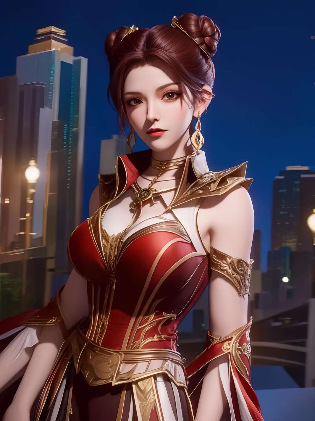 1girl,  mature female,  cityscape by 很有精神的森下下士 on Tensor.Art