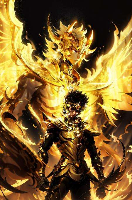 <lora:SagittariusArmor:0.2> SagittariusArmor,,<lora:Susanoo-10:1> susanoo, ((1boy inside a glowing giant)), ((glowing eyes)),  