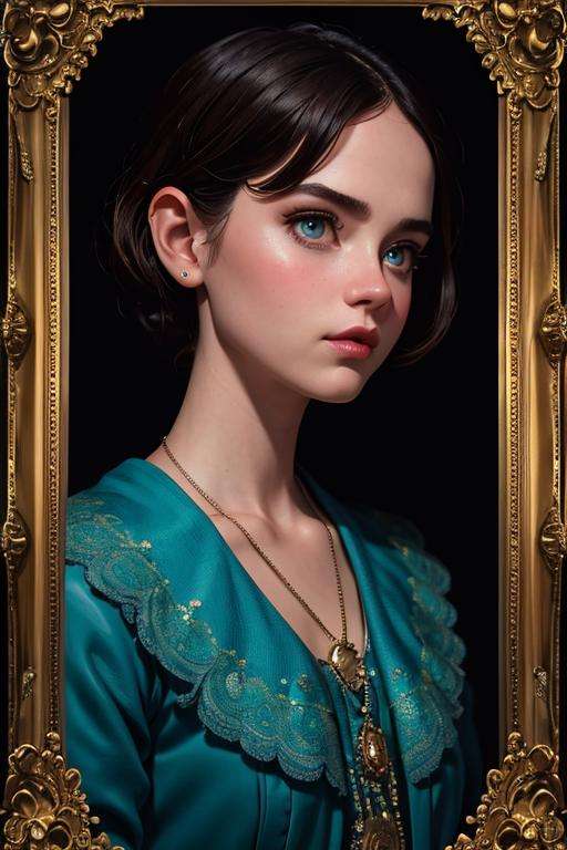 masterpiece, best quality, Lofi portrait, digital painting, HDR, Pixar style Painting by Joe Fenton, Stanley Artgerm, Tom Bagshaw, Tim Burton, sideways glance, foreshortening, extremely detailed 8K, high resolution, ultra quality, highly detail eyes, highly detail mouth, highly detailed face, perfect eyes, both eyes are the same, hd, 2k, 4k, 8k, 16k