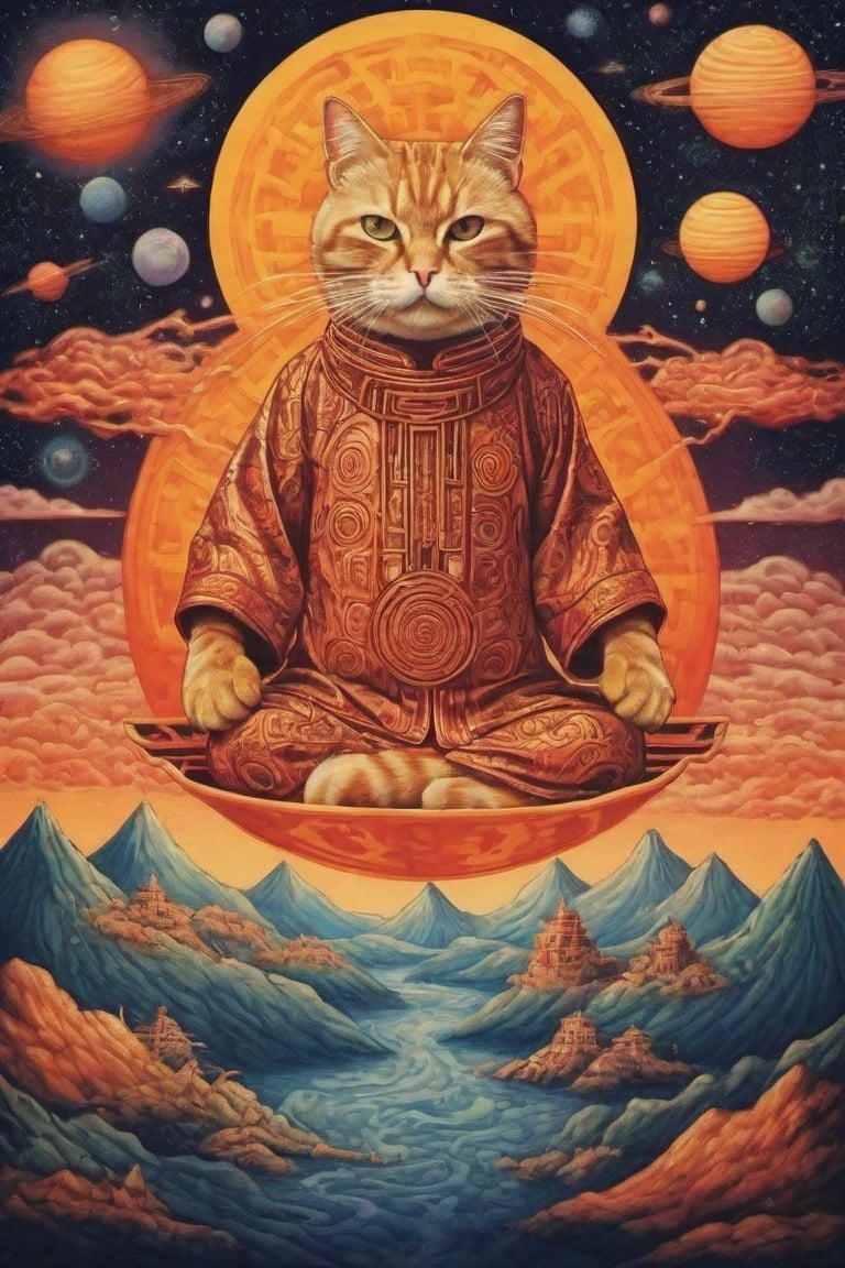 Deep in space, The Cat Man tribe discovered a mysterious Tai Chi mazeThe labyrinths are intricate and meandering, presentinga balanced atmosphere and bringing strong visual shock