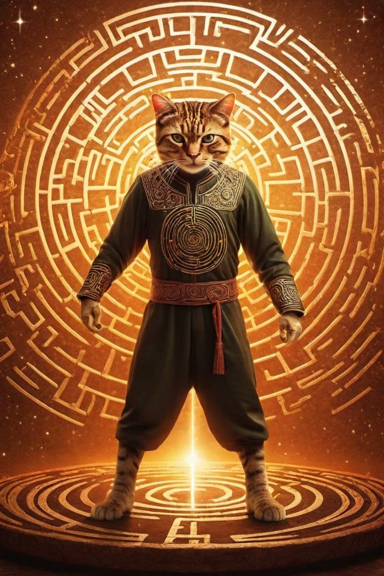 Deep in space, The Cat Man tribe discovered a mysterious Tai Chi mazeThe labyrinths are intricate and meandering, presentinga balanced atmosphere and bringing strong visual shock