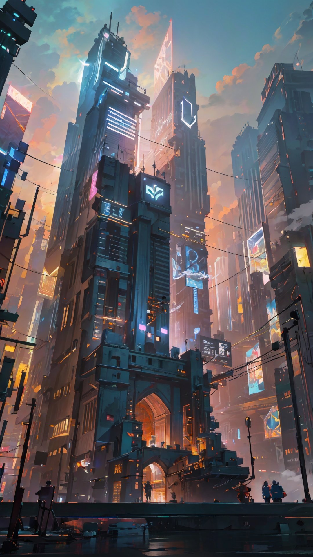 (((masterpiece))), ((extremely detailed CG unity 8k wallpaper)), best quality, high resolution illustration, Amazing, highres, intricate detail, (best illumination, best shadow, an extremely delicate and beautiful),

Cyberpunk Concept, no humans, building, city, sky, scenery, cloud, outdoors, skyscraper, smoke, cloudy sky, night, cityscape, aircraft