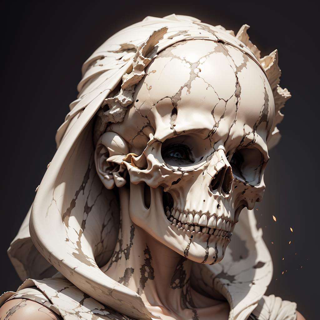 skull in the style of M4rbleSCNEW