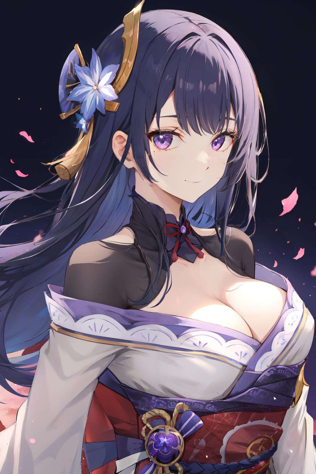 raiden shogun,  1girl,  large breasts by Goofy Ai on Tensor.Art