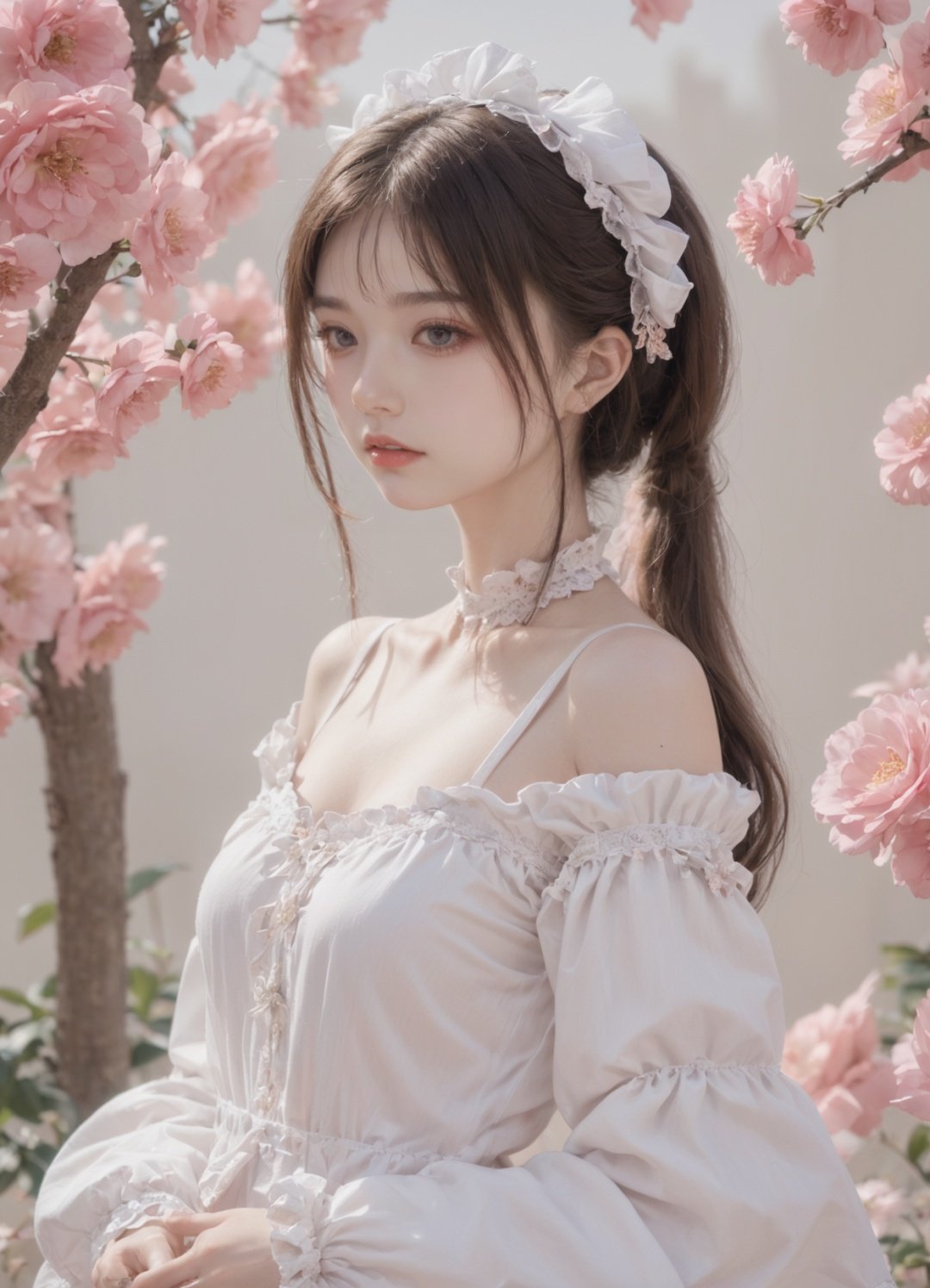 a girl in a lolita dress, lolita_fashion, 1girl, solo, realistic, full body<lora:SweetLolita:0.8>