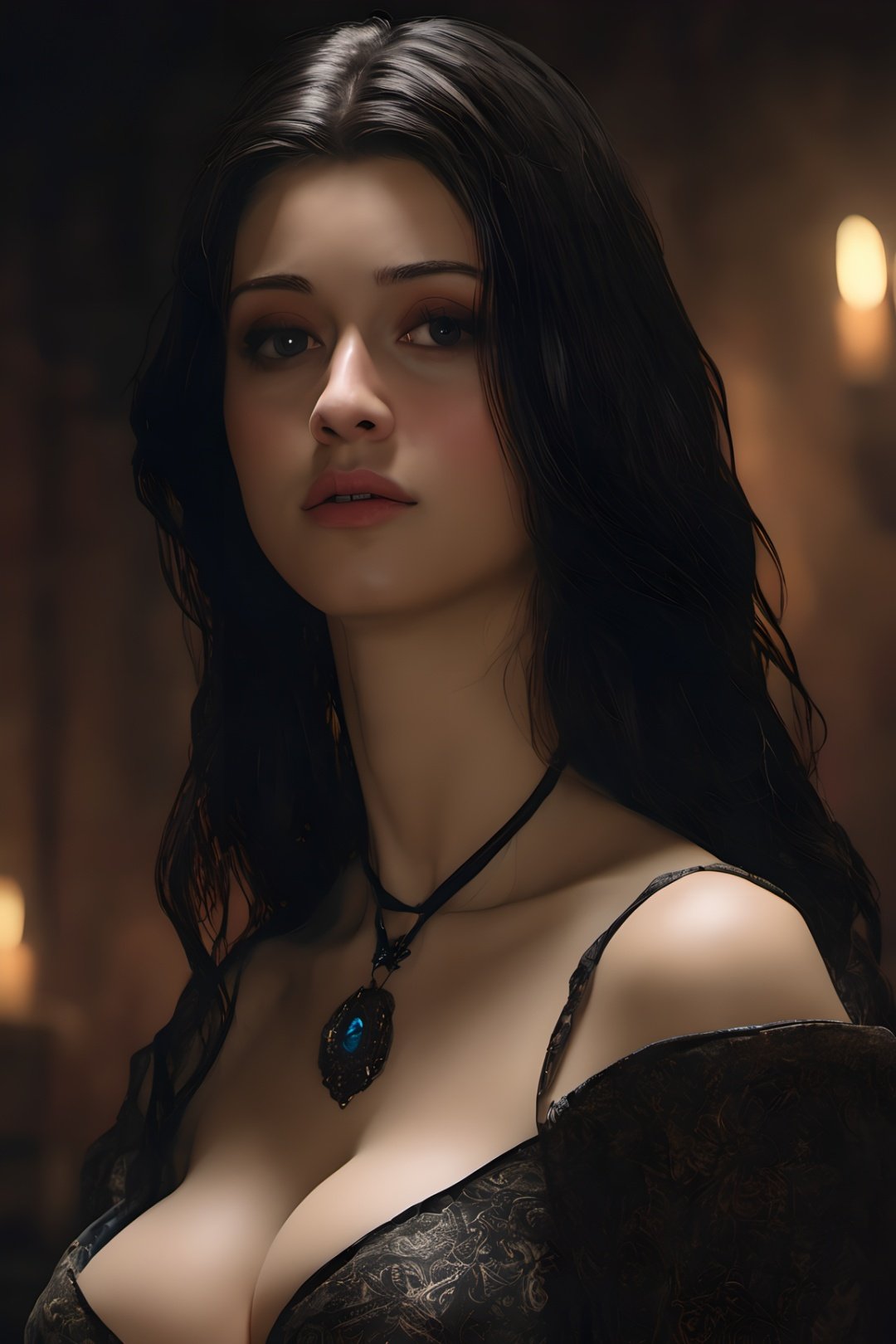 1girl, yennefer, the witcher, high_resolution, high detailed, boobs