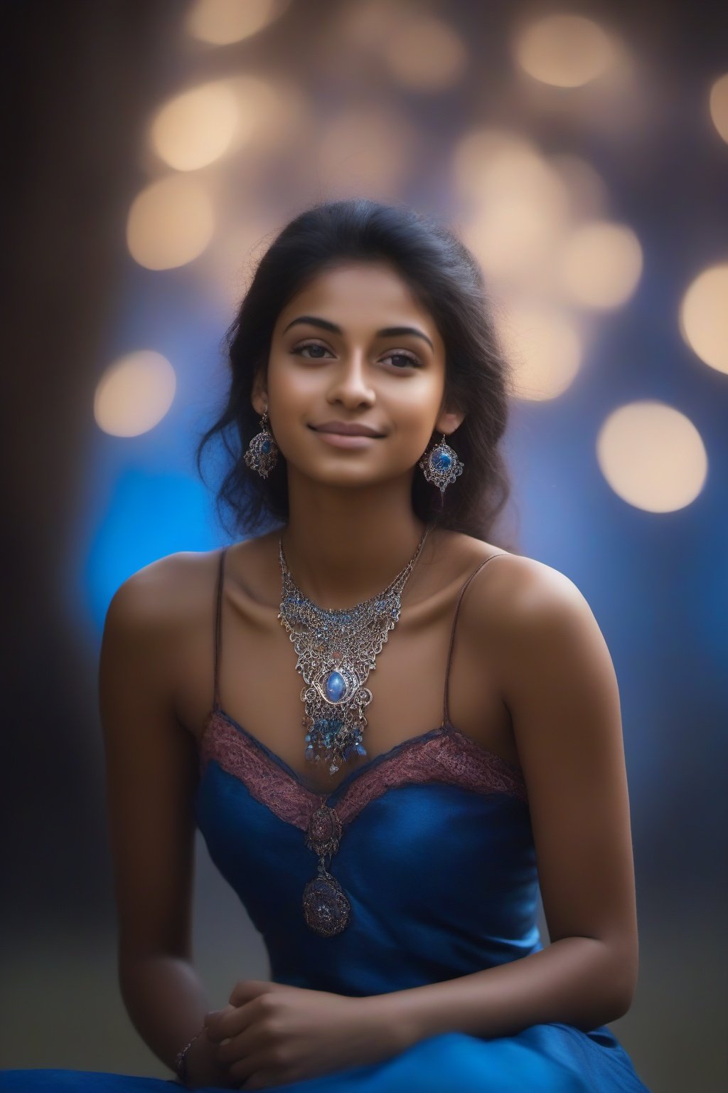 egytian teen barely clothed, torn clothes, glowing moonstone necklace, looking at viewer, sparkling light eyes, smiling,soft lighting, sharp focus, (bokeh:1.5), light from the front, bloom, cinematic lighting, light on face, Volumetric lighting, (Depth of field:1.2), BREAK 1 petite indian girl blushing, happy, whole body, sitting on grass,leaning back open legs,(((barely clothed, torn clothes))), off shoulder, wearing silk top croc, wearing skirt, extremly detailed natural skin with (((hematoms with bruises and flogging straps))),barely clothed torn clothes clothes, extremly detailed natural face, extremly detailed natural body,extremly detailed natural background,extremly detailed perfect feets, extremly detailed perfect hands ,background one magenta and blue butterfly flying, front view, from below, full body shot .,steampunk style,Spirit Fox Pendant