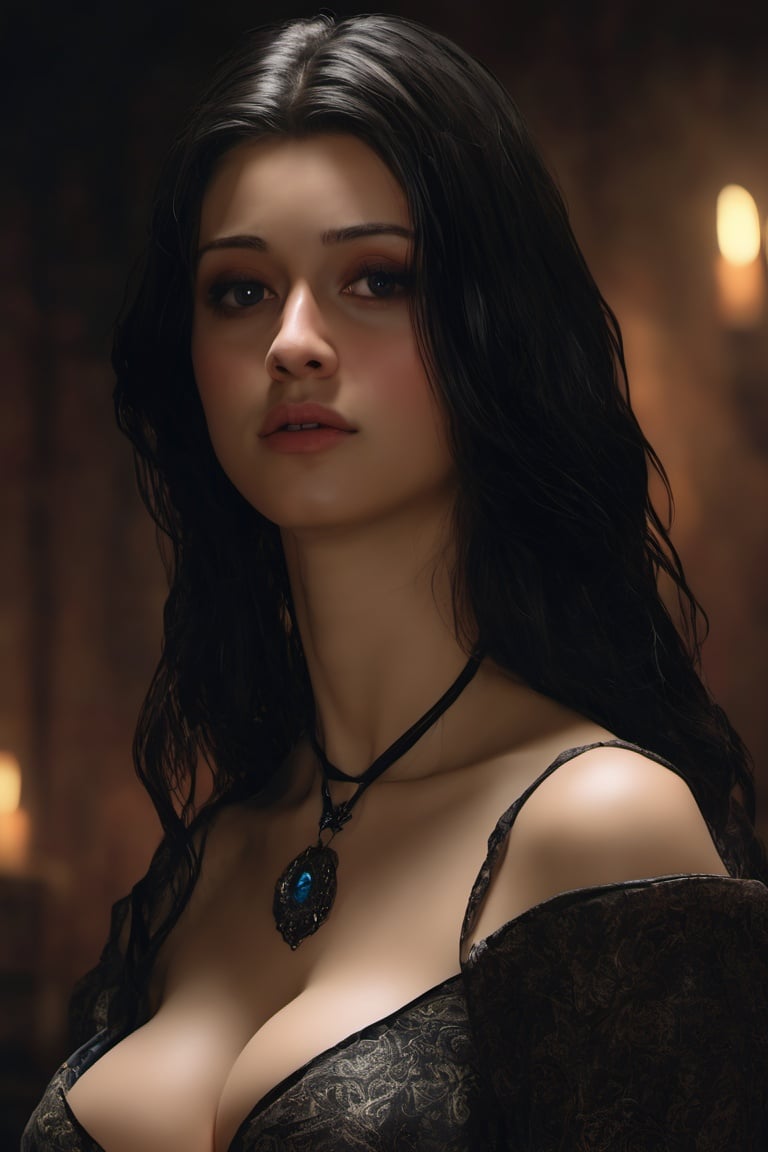 1girl, yennefer, the witcher, high_resolution, high detailed, boobs