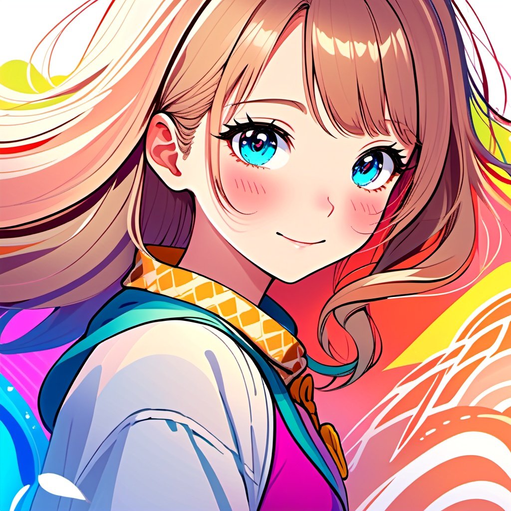 kawaii style line art drawing anime artwork 1 girl，close up portrait ，smiling ,cute ,look at viewer , long hair floating ,masterpiece, professional ,trending on artstation ,HD ,high detail ,best quality , lineart style , <lora:amberGenshinImpact_flexibleV1:1> . anime style, key visual, vibrant, studio anime, highly detailed . professional, sleek, modern, minimalist, graphic, line art, vector graphics . cute, adorable, brightly colored, cheerful, anime influence, highly detailed