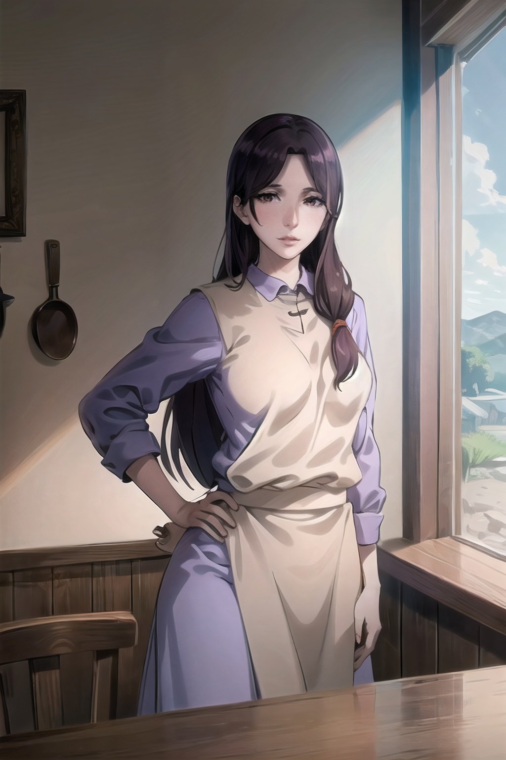 okasan_Garo_aiwaifu,  brown eyes,  shirt by ownwaifu on Tensor.Art