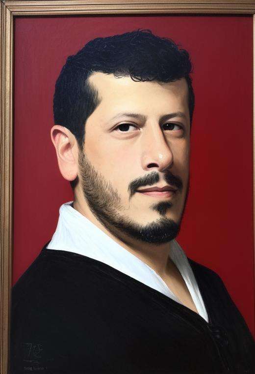 Portrait of ragonz01 In the style of Rembrandt Harmenszoon van Rijn oil painting --w 1024 --h 1920 --hd