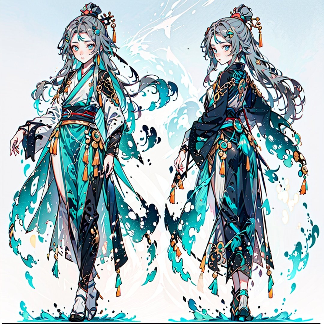 ((grey_hair,  blue_eyes,  hair_ornament by 侯错姑 on Tensor.Art