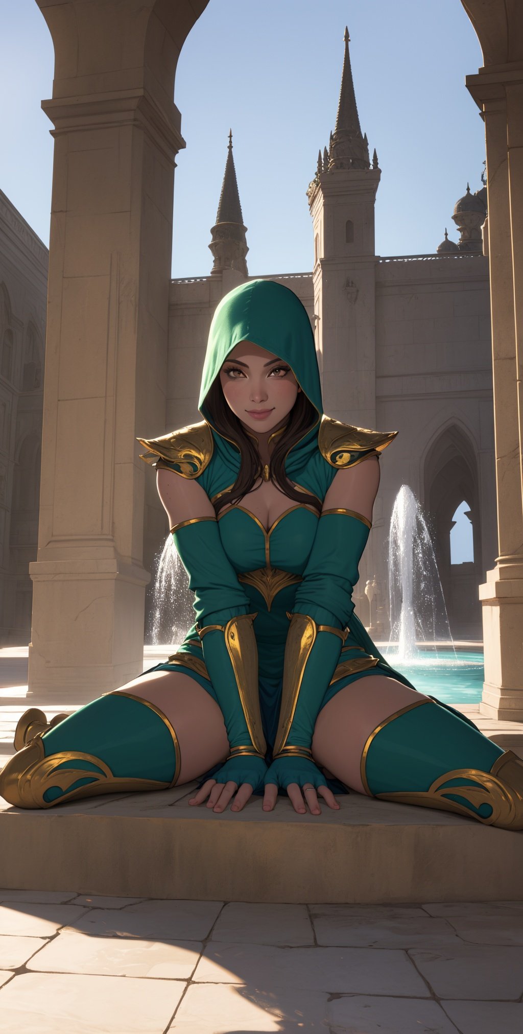 Jade,  wearing hood,  brown eyes by eboyzane on Tensor.Art