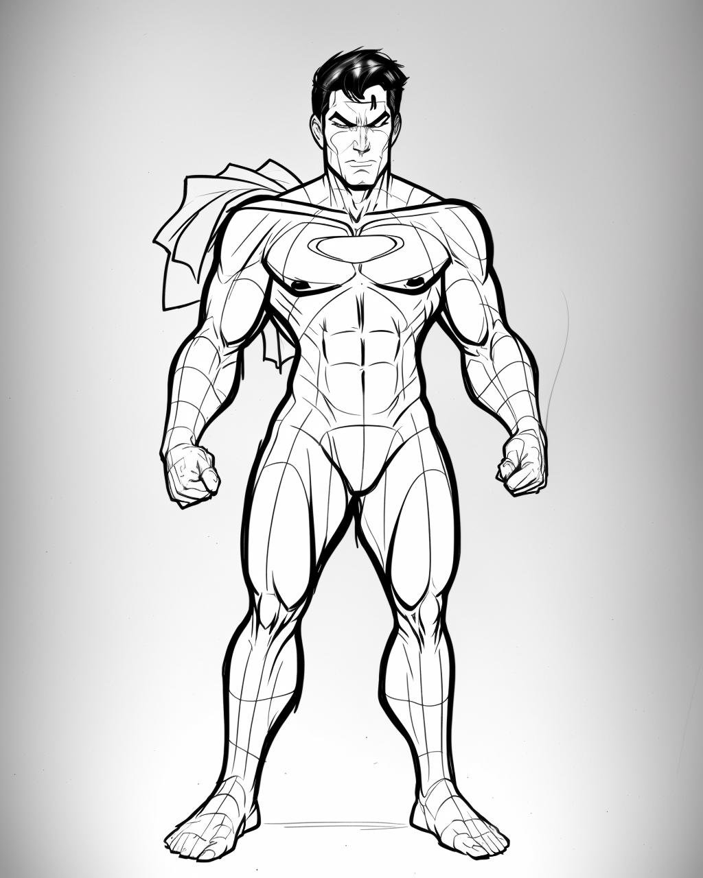 pencil sketch of a cartoon hero by Ciro Negrogni on Tensor.Art