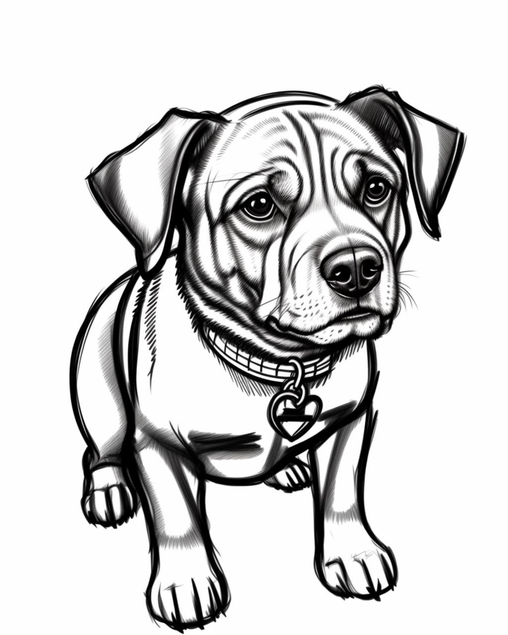 pencil sketch of a dog by Ciro Negrogni on Tensor.Art