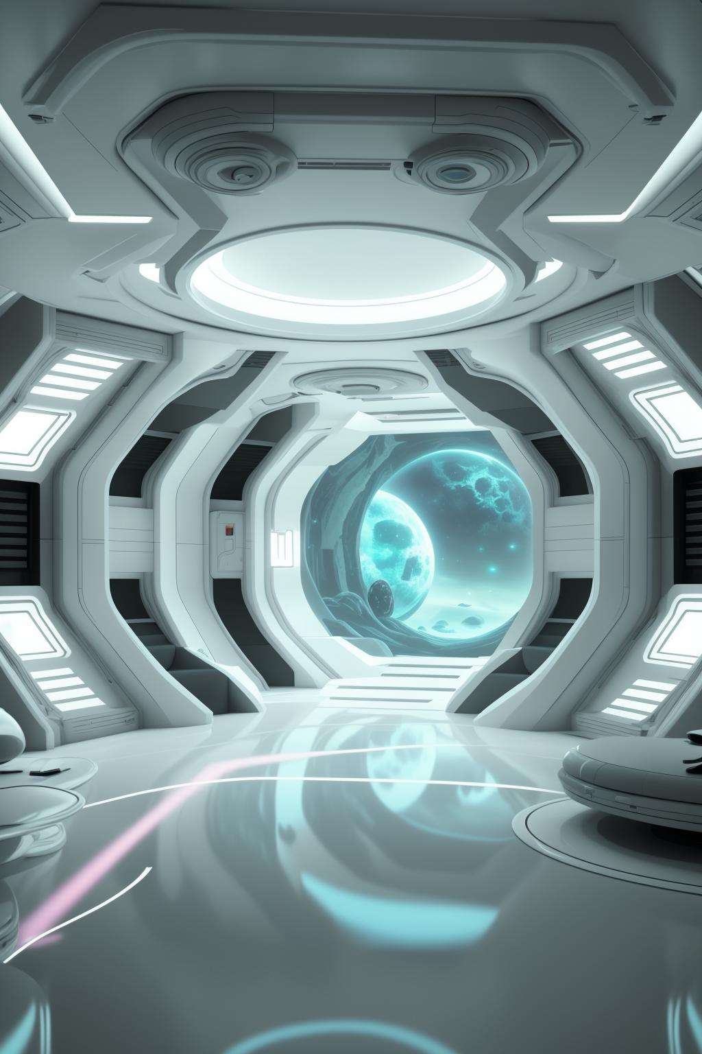 award winning interior design of a house on alien planet,  magnolia color scheme ,  futuristic by Ciro Negrogni on Tensor.Art