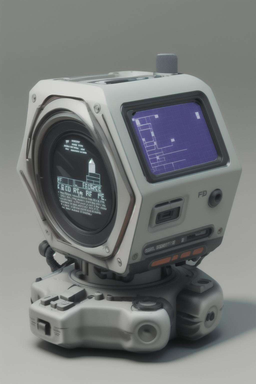 product photo of a hackers gadget, ( cyber_tech )  ,  reflective ,  f 8 aperture, a 3D render, new objectivity