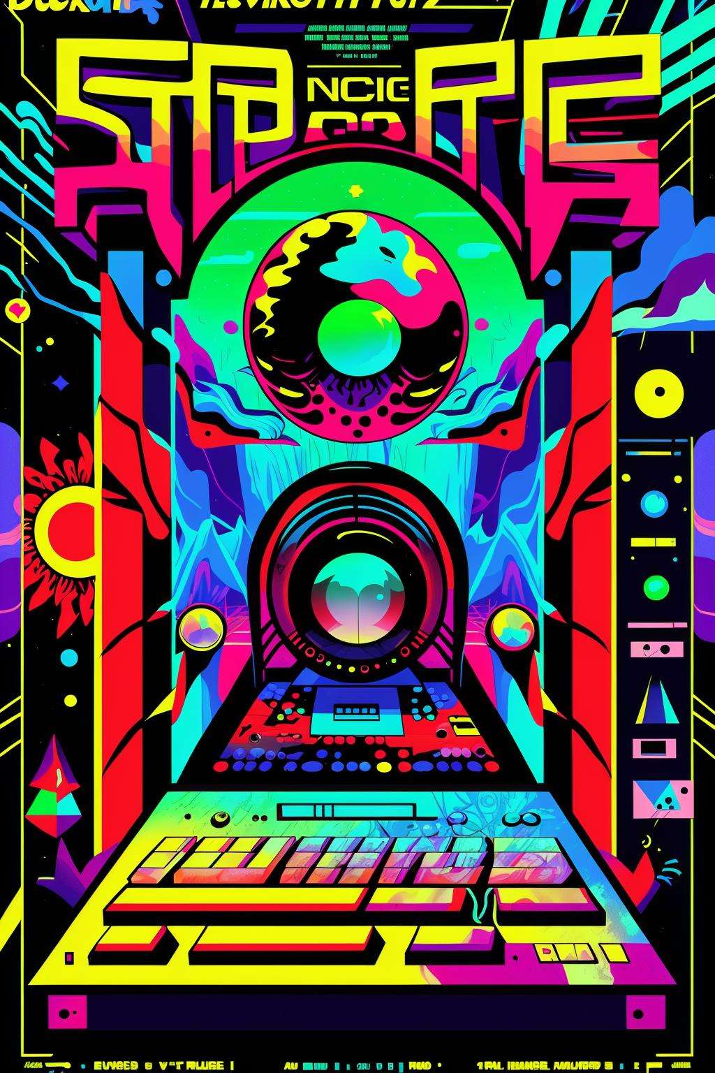 psy_poster , Psychedelic  poster ,   music festival, lsd , electronic music, rave