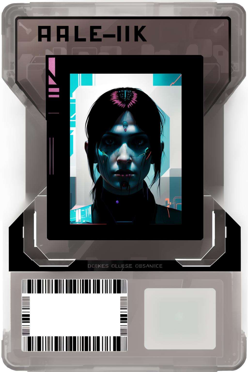 cyber_id ,  scan of id, cyberpunk art, 