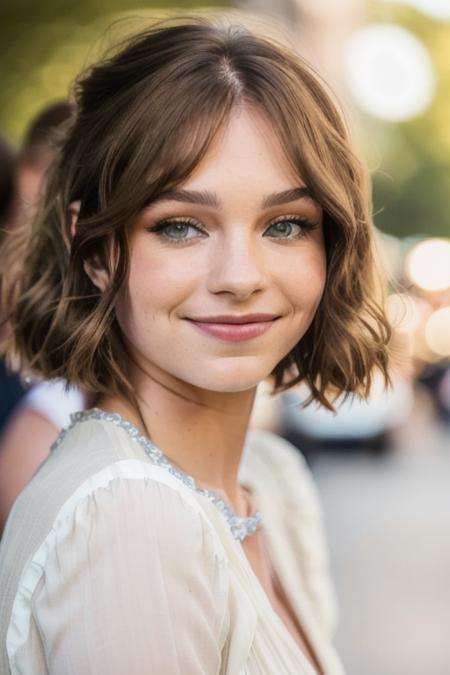 a photo of a woman with brown hair, <lora:ememyers-20:1>, ememyers, highlight hair,  looking at the camera, dslr, ultra quality, sharp focus, tack sharp, dof, film grain, Fujifilm XT3, crystal clear, 8K UHD, highly detailed glossy eyes, high detailed skin, skin pores