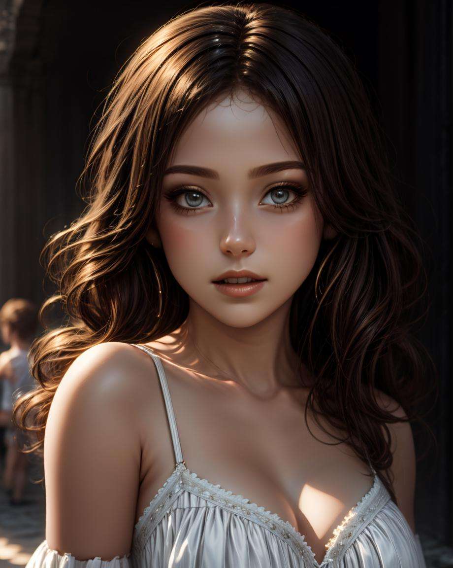 1 girl,  white dress,  full body by SDG on Tensor.Art