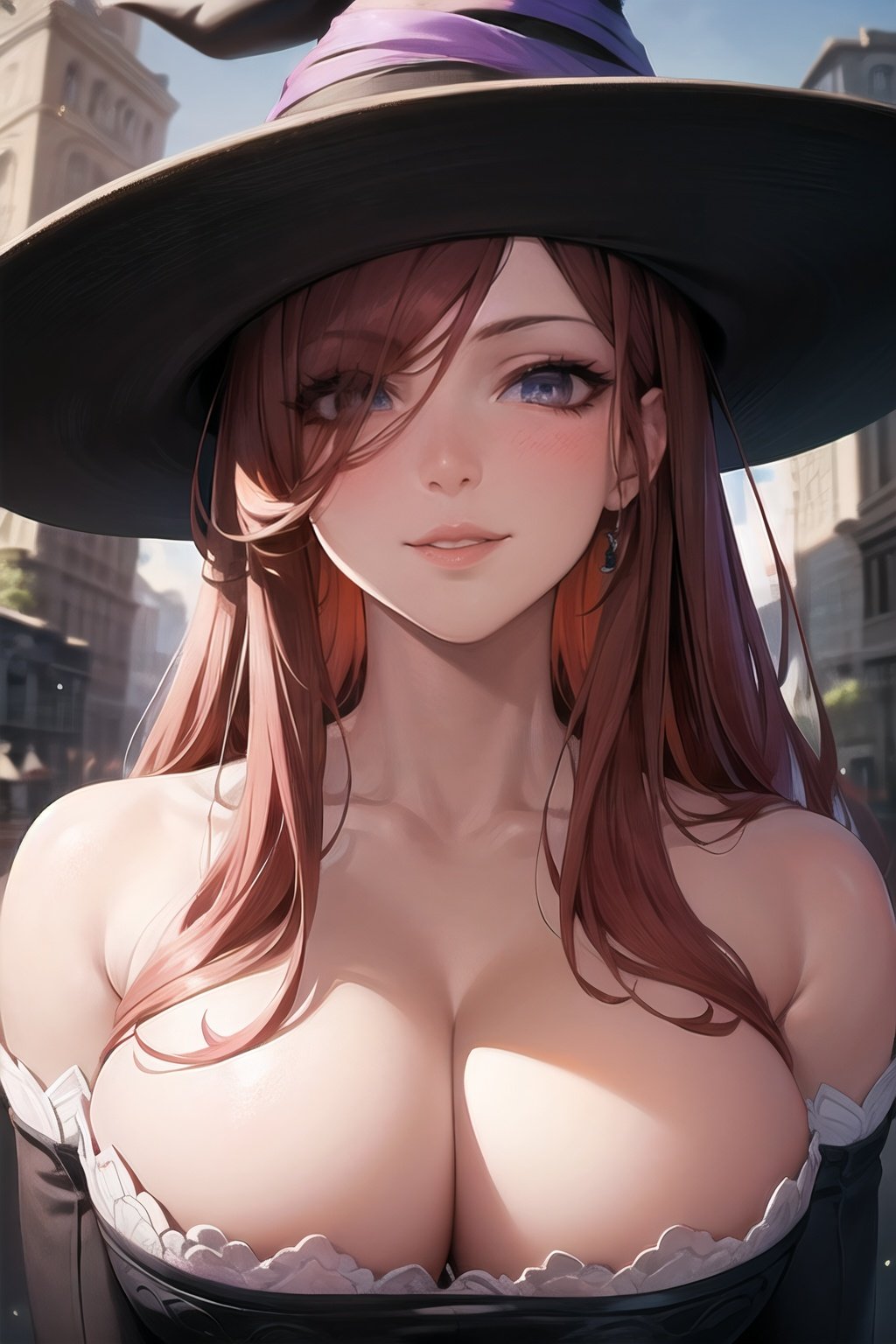 sorceress_dragonscrown_aiwaifu,  witch_hat,  red_hair by ownwaifu on Tensor.Art