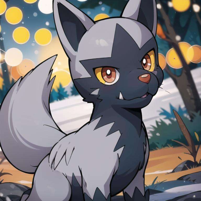 centered, award winning photo, (looking at viewer:1.2), |  Poochyena_Pokemon, |snowy forest, | bokeh, depth of field, cinematic composition, | <lora:Poochyena_Pokemon_Anime:0.8>