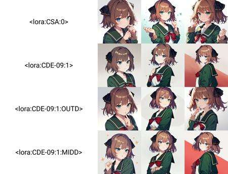 (masterpiece, best quality),BREAK, 1girl, solo,BREAK,  HachijouKC, brown hair, black hair ribbon, serafuku, (green jacket, long sleeves), green sailor collar, red neck ribbon, green pleated skirt,BREAK,  upper body shot, oblique portrait, gradient background, white background,BREAK, <lora:Hachijou:1>,   <lora:CSA:0>