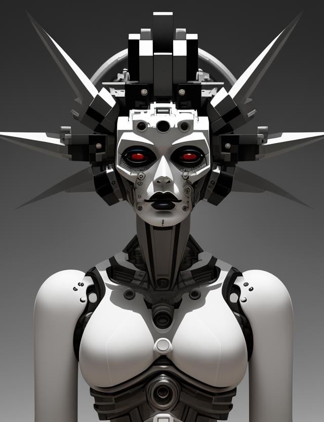 woman,  Mexican Muralism,  Robotpunk by DonMischo on Tensor.Art
