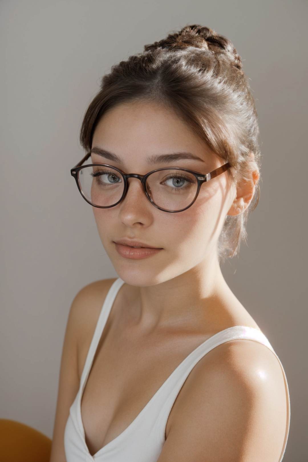 photo of CandelaGallo,  she is wearing chinese clothes,  she is wearing glasses by demoran on Tensor.Art