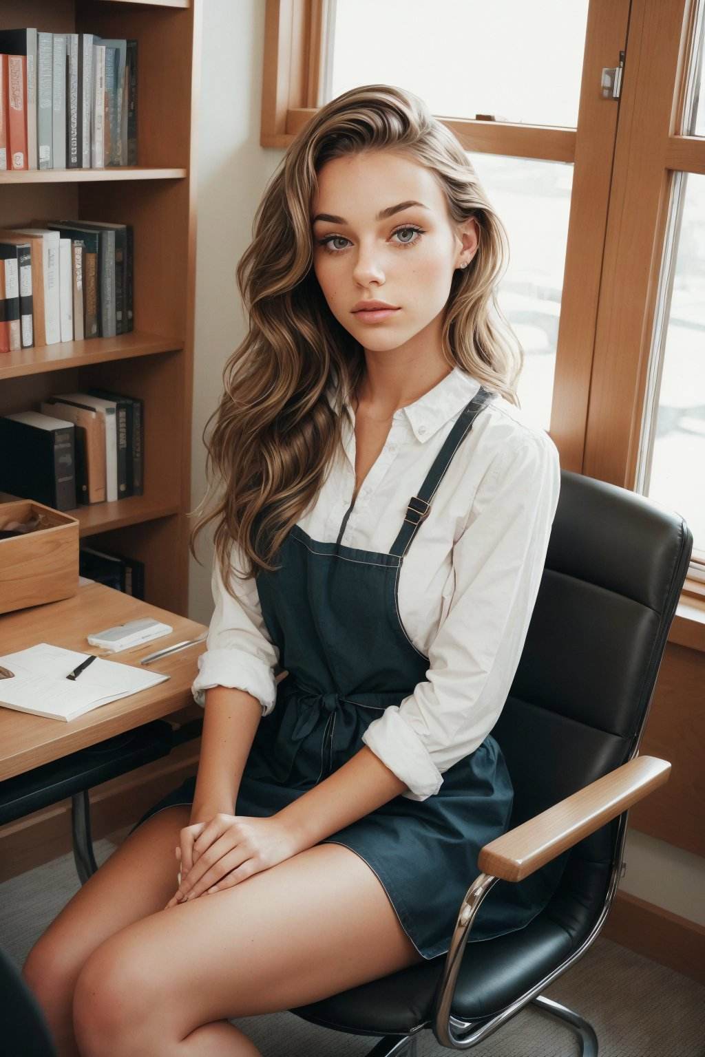 photo of HaileyGrice,  she is wearing apron ,  she is wearing pentacle by demoran on Tensor.Art