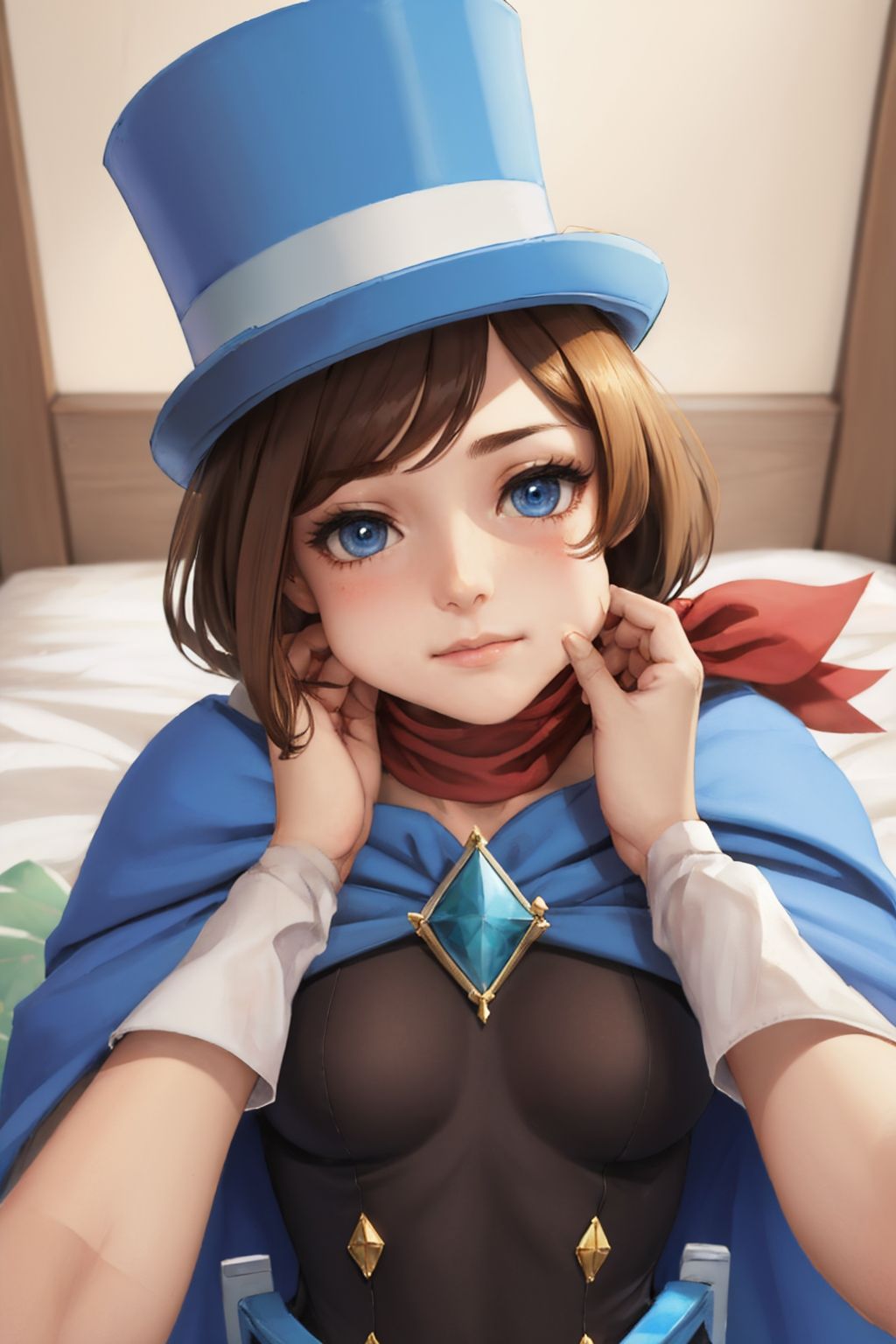 trucy wright,  blush,  embarrassed by justTNP on Tensor.Art