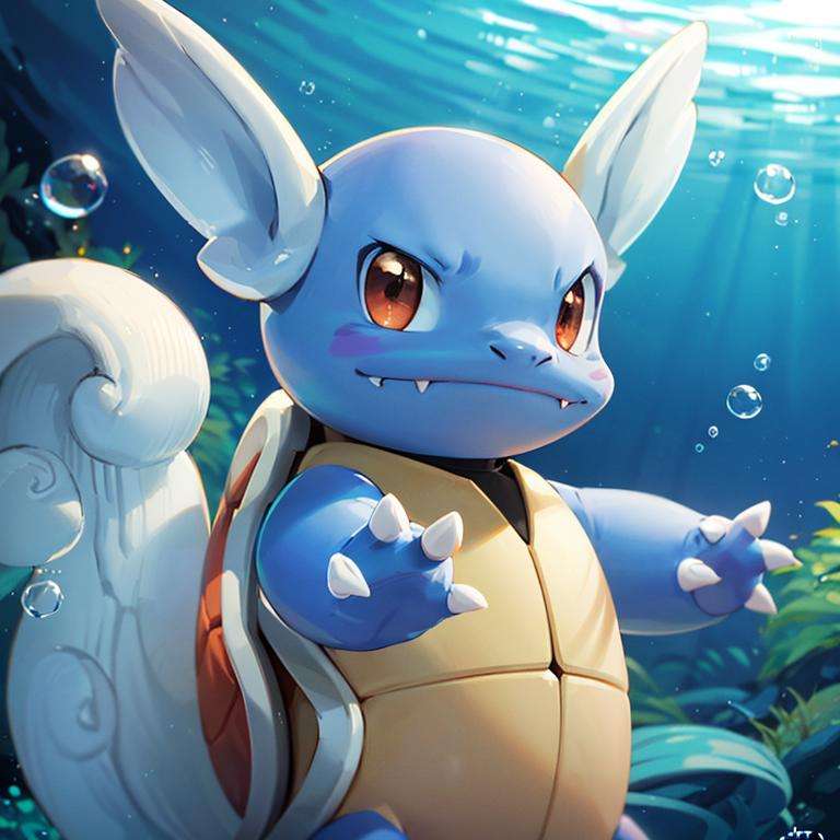 centered, award winning photo, (looking at viewer:1.2), |  Wartortle_Pokemon, |underwater, bubbles, | bokeh, depth of field, cinematic composition, | <lora:Wartortle_Pokemon_Anime:0.8>