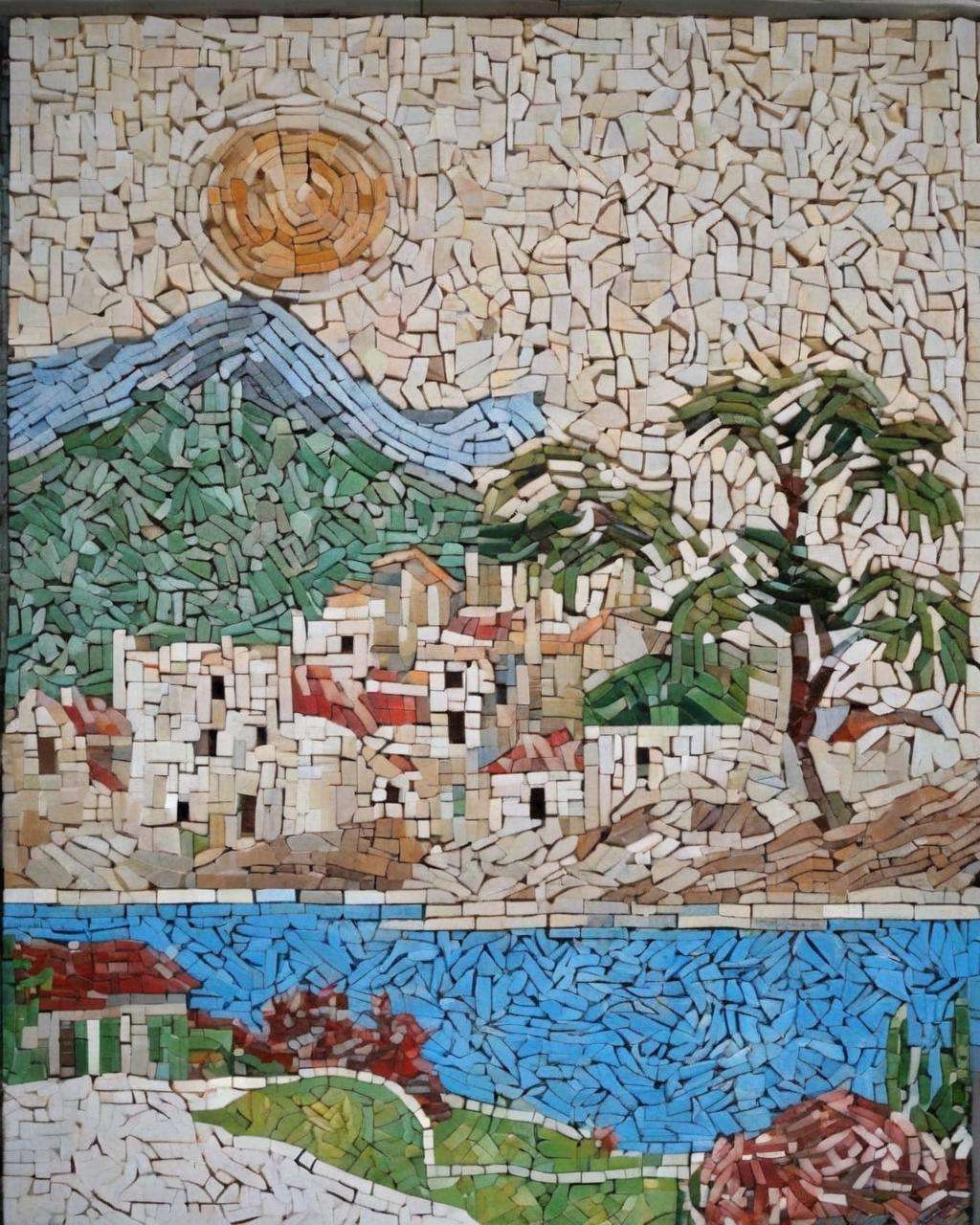 mosaic of a nice landscape by Ciro Negrogni on Tensor.Art