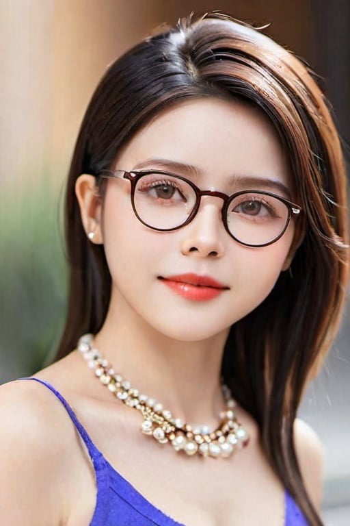 Zwx woman, cute, 1girl, eye glasses close-up 