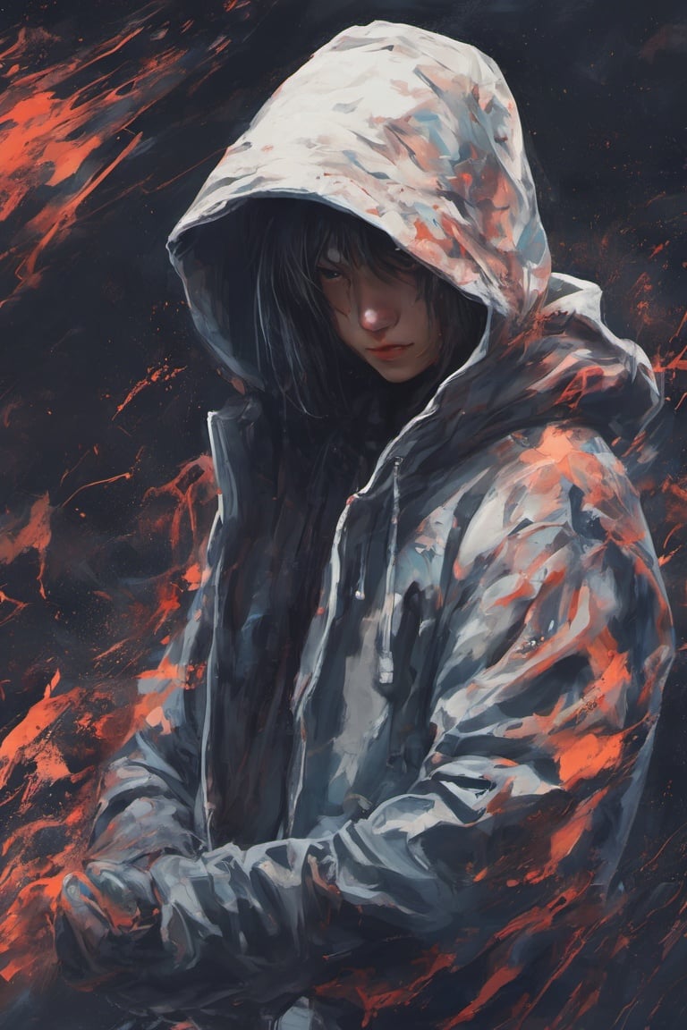 anime character in hoodie 