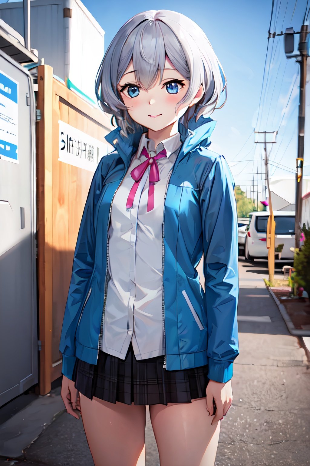 masterpiece, best quality, highres, 1girl, shia, jacket