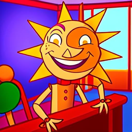 yellow body,  red clothing,  Daycare Attendant FNAF by RAYTRAC3R on Tensor.Art
